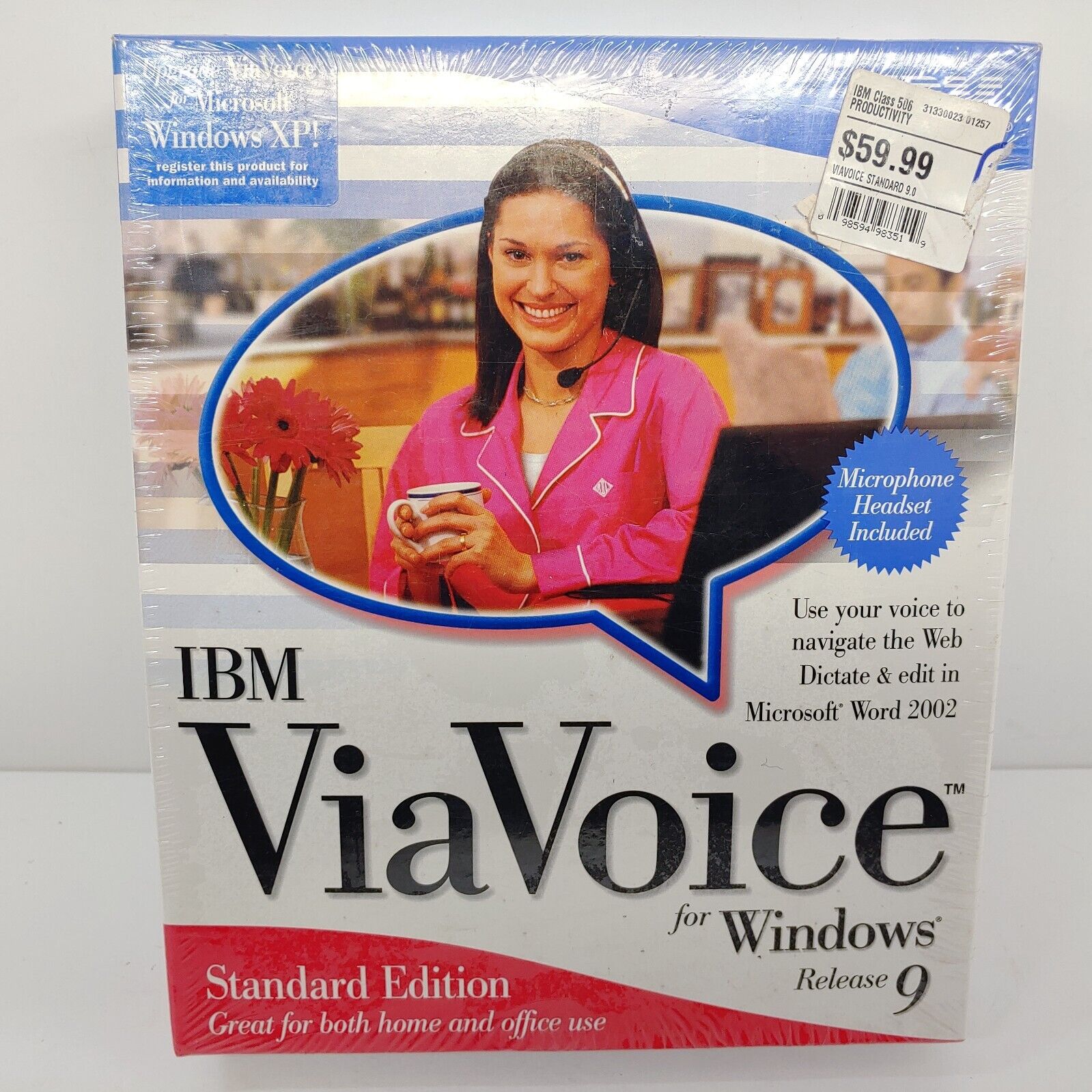 Vintage IBM ViaVoice For Windows Release 9 PC CD-ROM Software Program