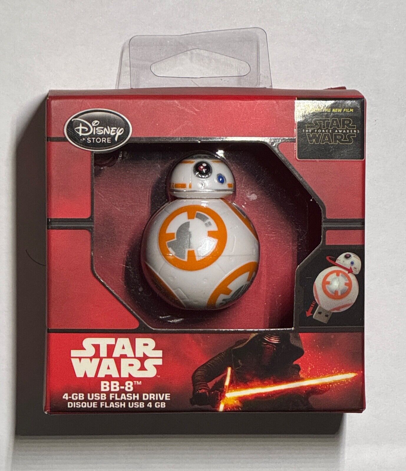 Disney Store Star Wars BB-8 USB 2.0 Flash Drive 4GB NEW IN PACKAGE RARE