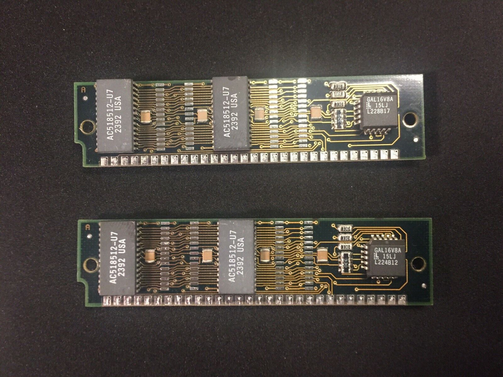 2x 2MB 30-Pin 70ns FPM Memory SIMMs 4MB Matched Set Vintage Apple Macintosh