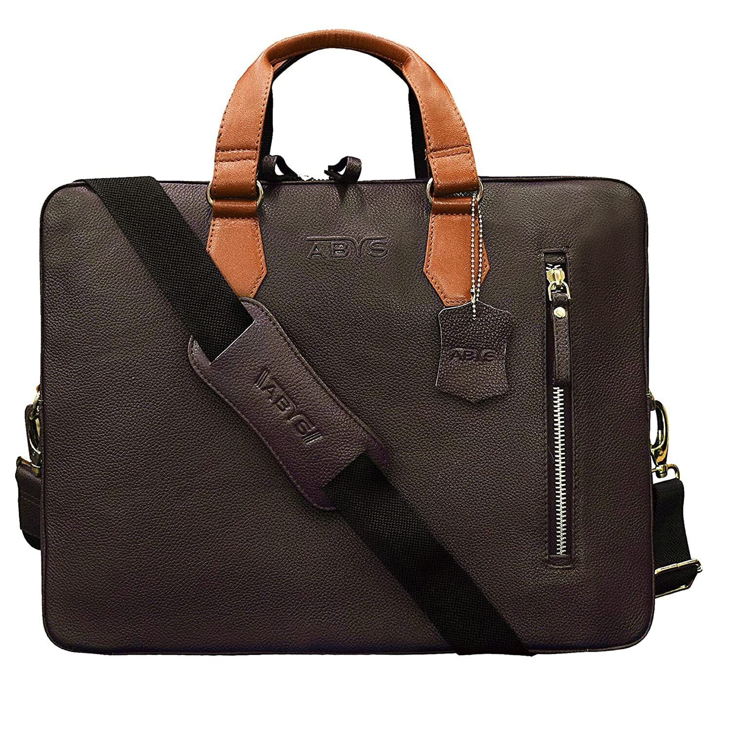 Genuine Leather 14 Inch Men & Women Laptop / Messenger Bag 