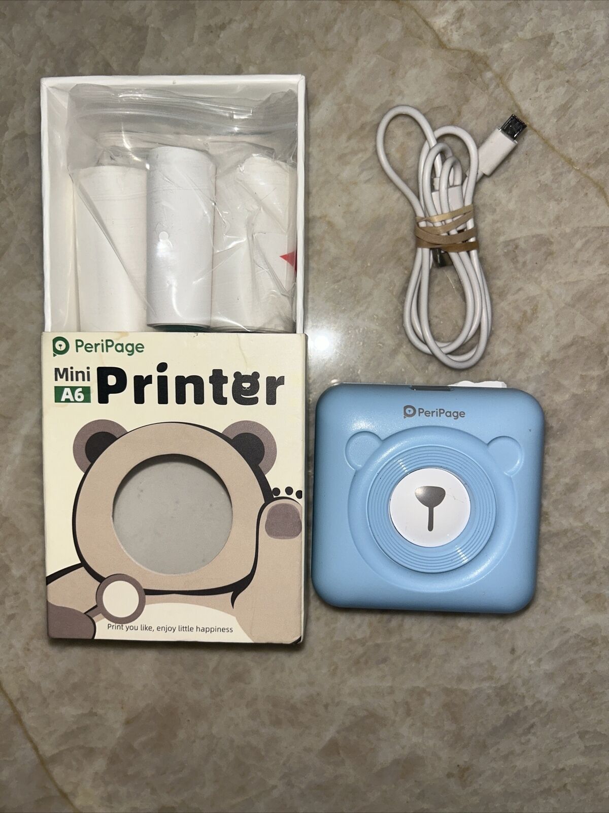 PeriPage Mini A6 Printer Wireless Portable Thermal Bluetooth With Paper