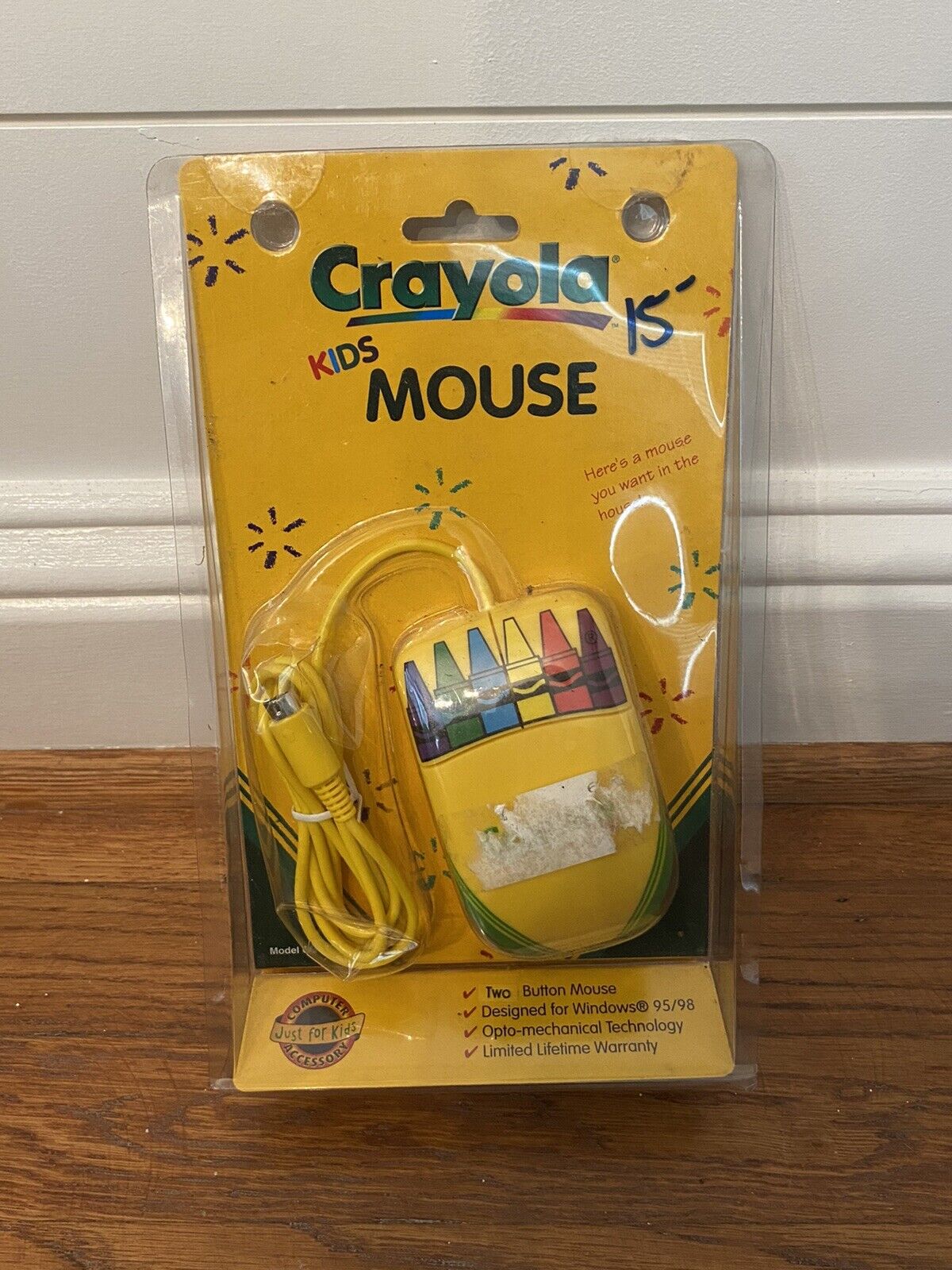 Vintage Crayola Kids Computer Rollerball Mouse CM100 w/ Disk Windows 95-98 NOS