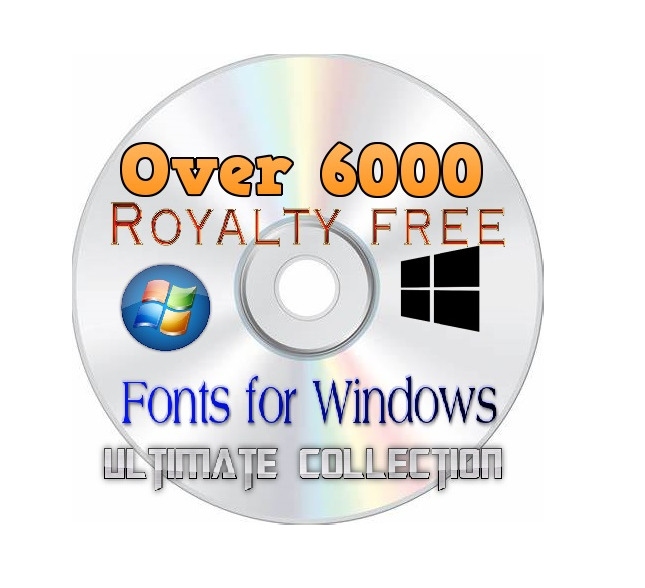 The Ultimate collection of Fonts for microsoft windows on CD software