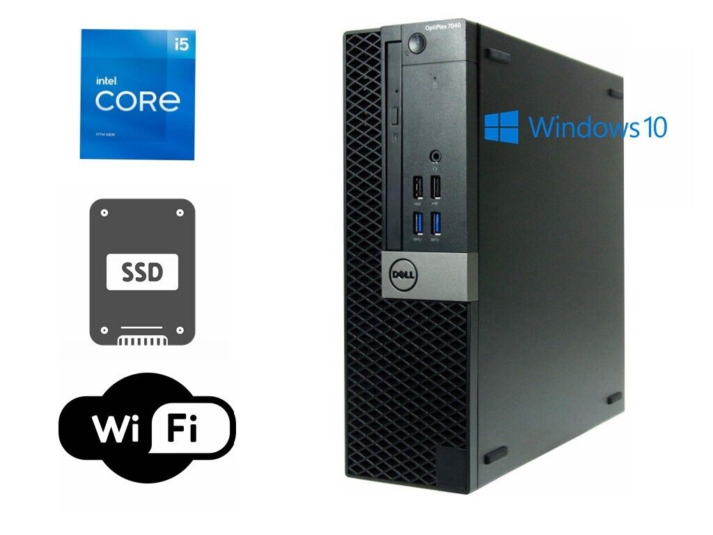 Dell OptiPlex 7050 SFF i5 6500 16GB DDR4 240GB SSD Win 10 PRO WIFI Desktop PC