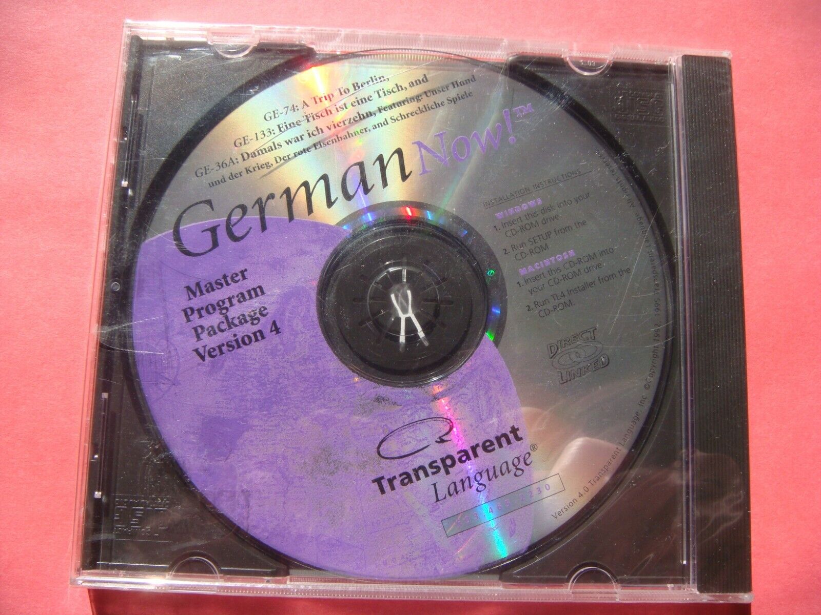 Vintage Software - German Now Ver 4.0  CD-Rom  -Circa 1995