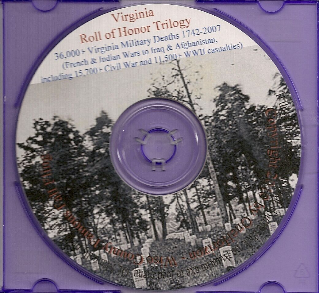 Virginia Roll of Honor Trilogy - Miltary War Deaths 