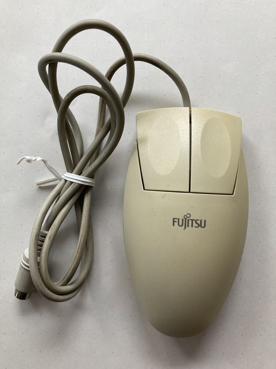 Ball Type Mouse Fujitsu Wired PS   2 Connector Rare Showa Heisei Retro
