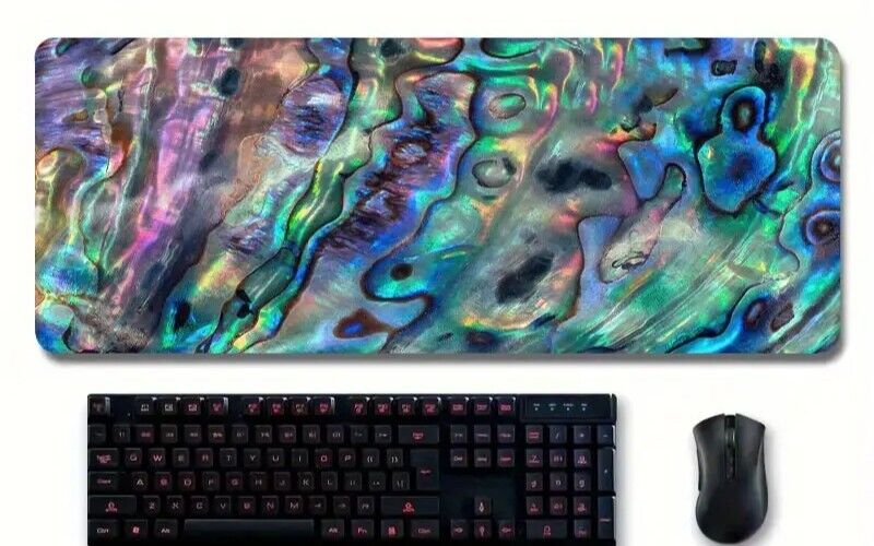 Abalone, Haliotis shell  Print large Mouse Pad table top desk pad anything