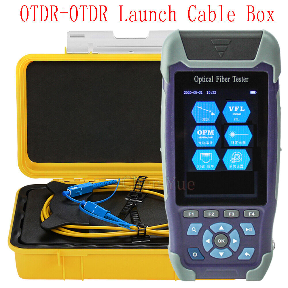 Smart OTDR 1310/1550nm 24dB/22dB Tester OPM/OLS/RJ45 1KM OTDR Launch Cable Box 