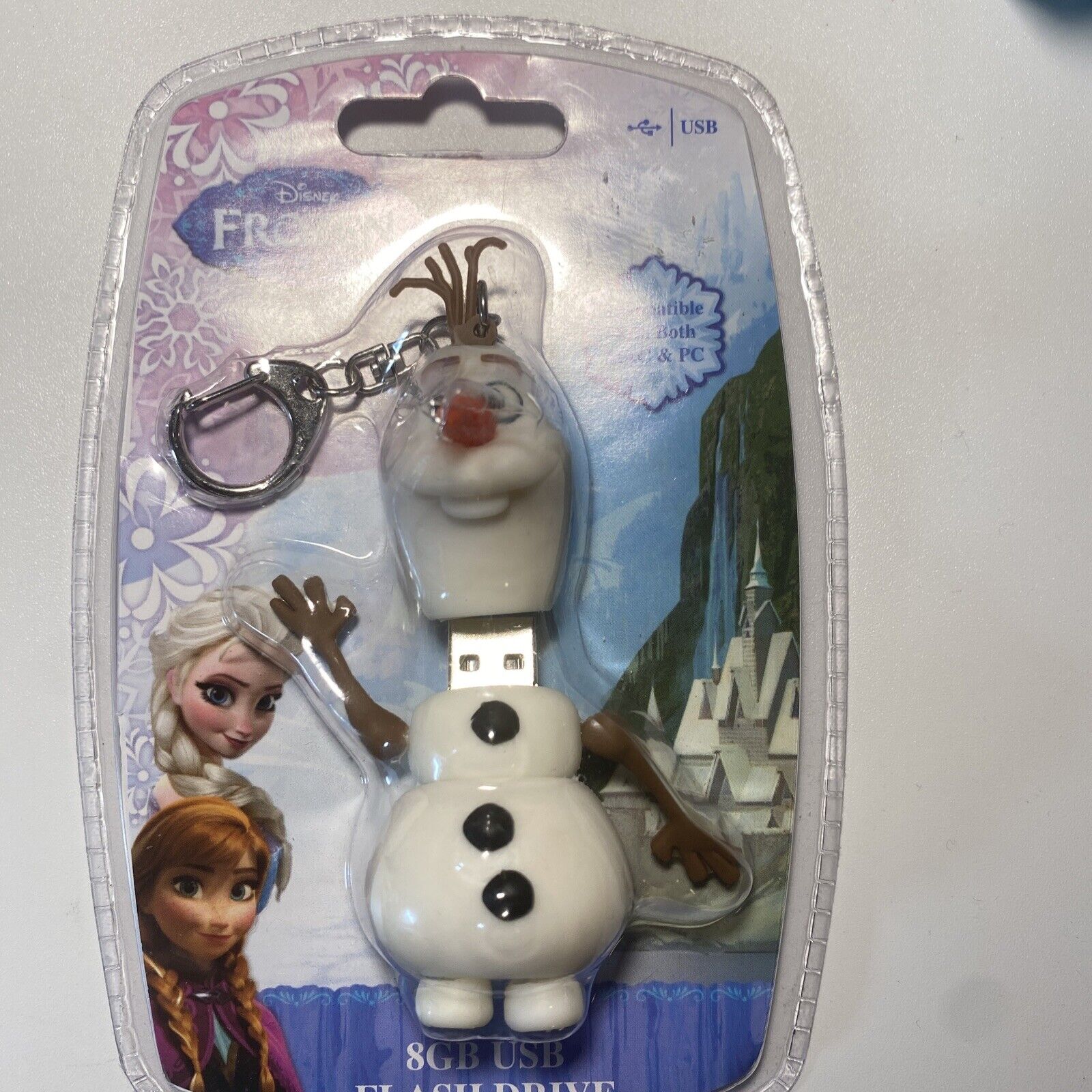 NEW Disney Frozen Olaf Shaped 8GB USB Flash Drive Plug & Play SEALED