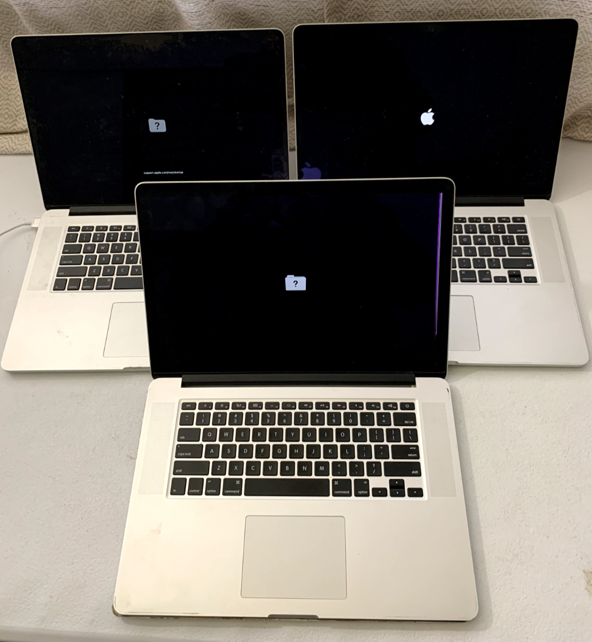 Lot of 3 Apple MacBook Pro A1398 15
