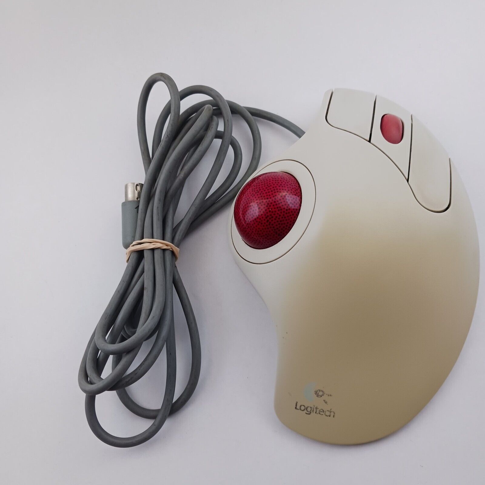 Vintage Logitech Trackball TrackMan Marble+ Button PS/2 Mouse Model T-CL13