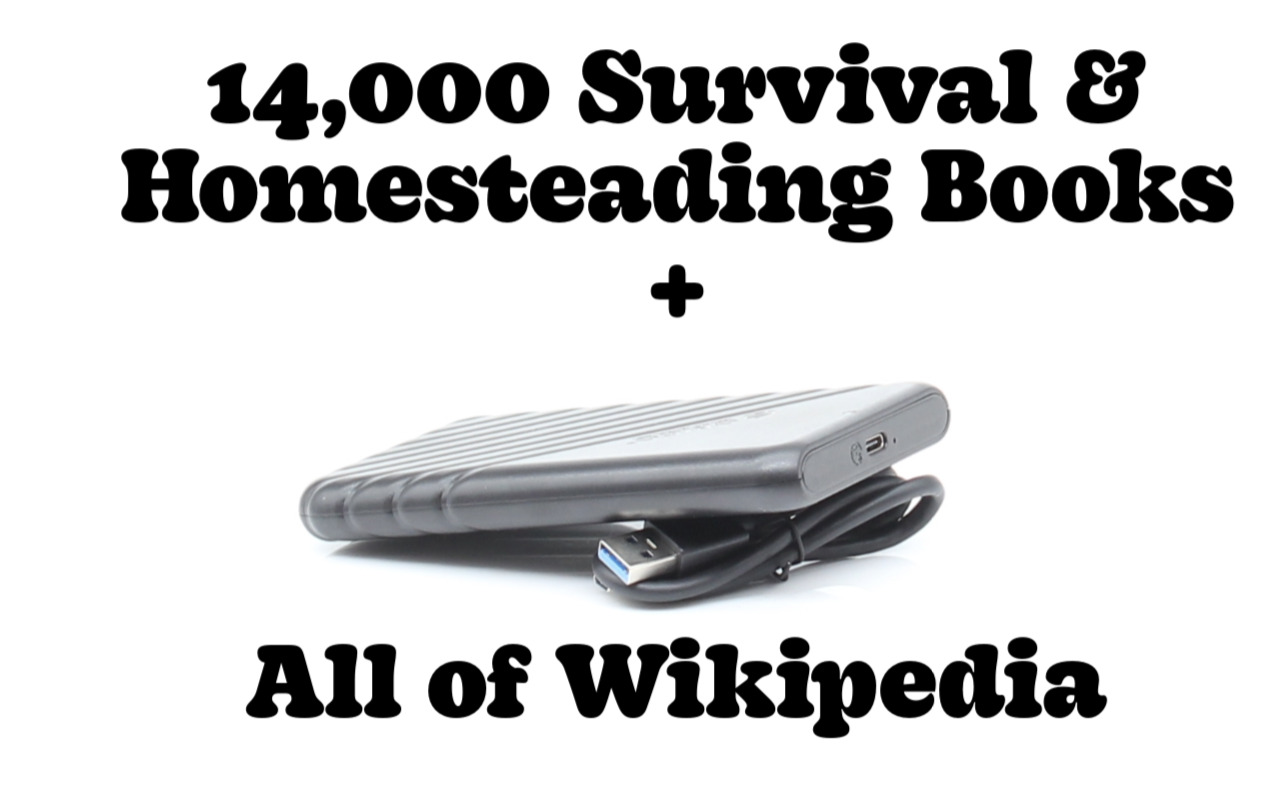 Survival Library, Offline Wikipedia: Homesteading, Prepping, Off-grid Wikireader