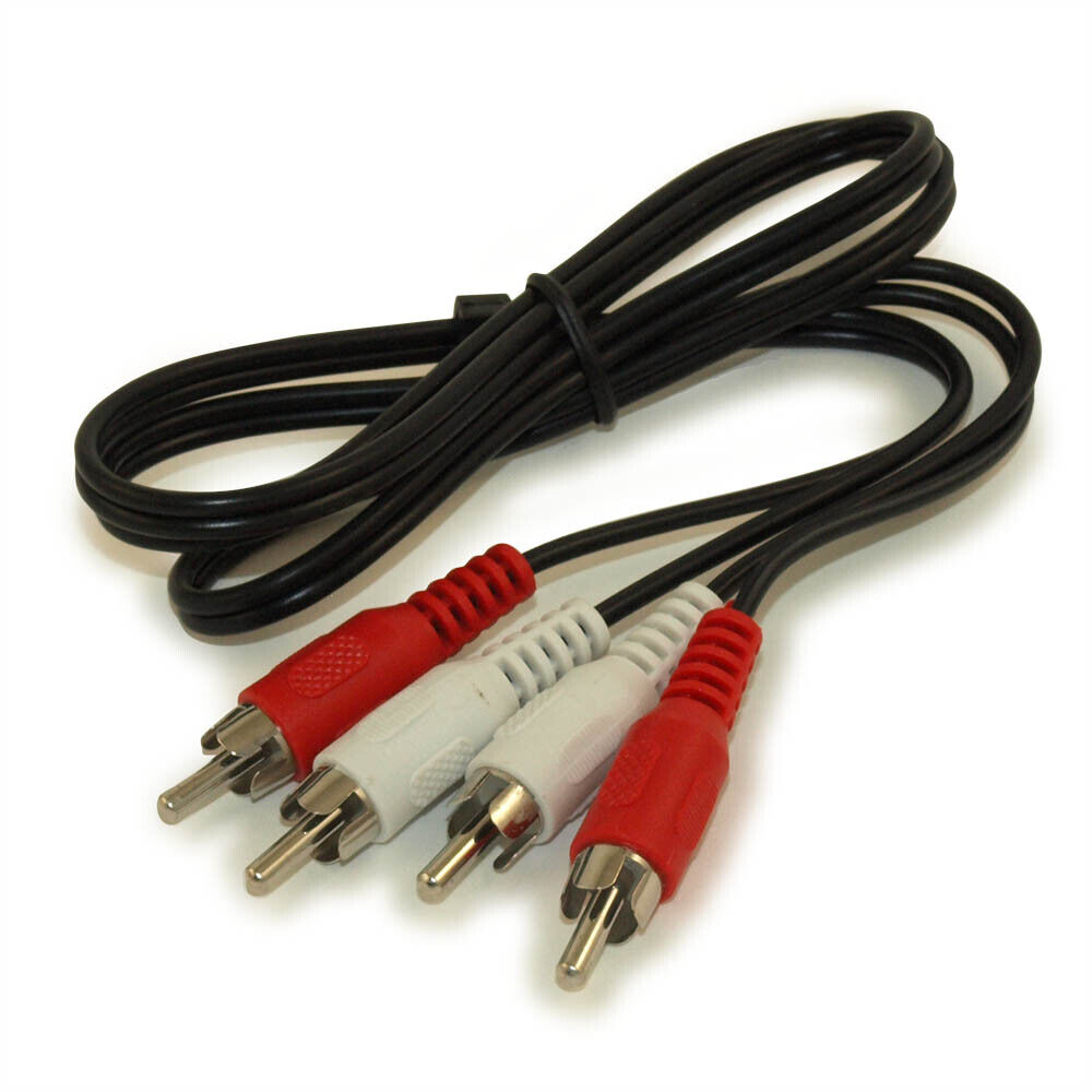 3ft 2 Wire RCA Audio Cables  Male/Male (General Duty)