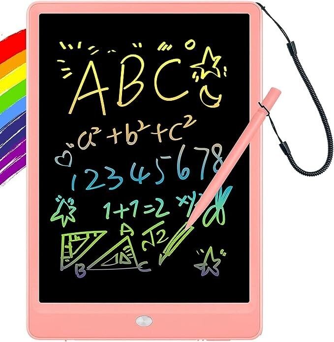 ORSEN 10 Inch LCD Doodle Board Writing & Drawing Tablet for Kids, Color Pink