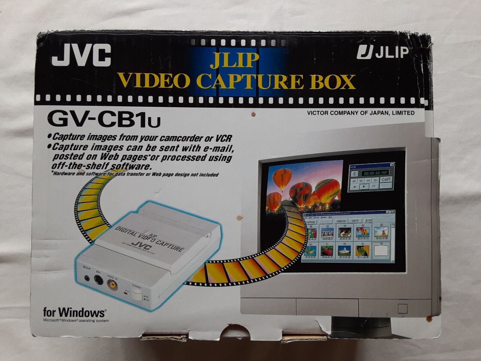 JVC JLIP Video Capture Box GV-CB1U for Windows 3.1 or 95 VINTAGE NEW