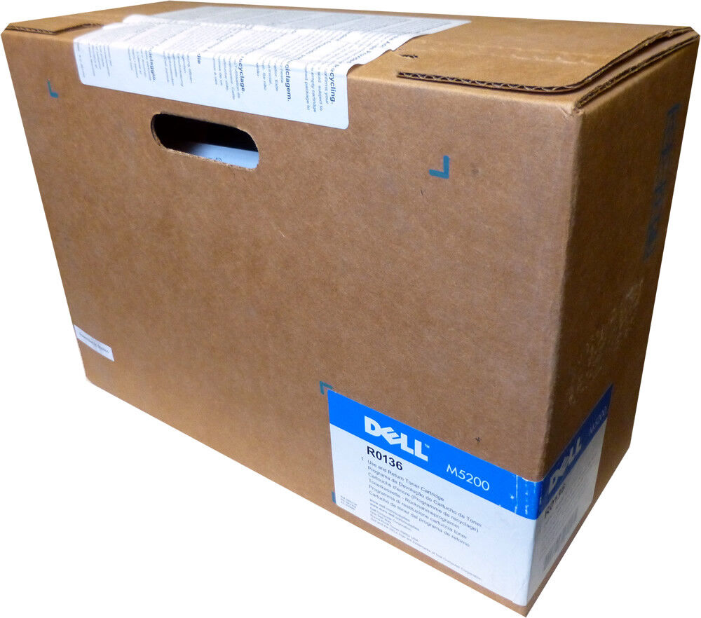 New Genuine OPEN BOX UNUSED Dell R0136 Black Toner Cartridge M5200