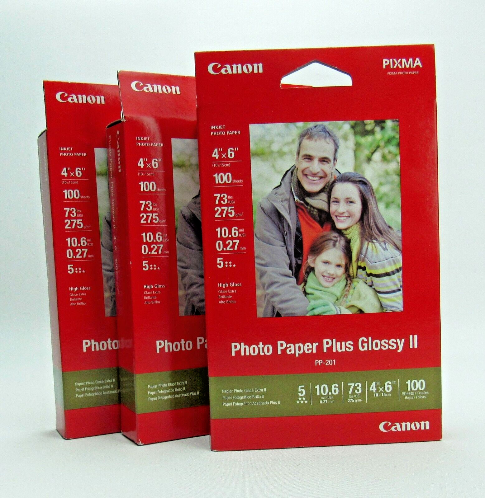 Set of 3 Canon Photo Paper Plus Glossy II PP-201 4\