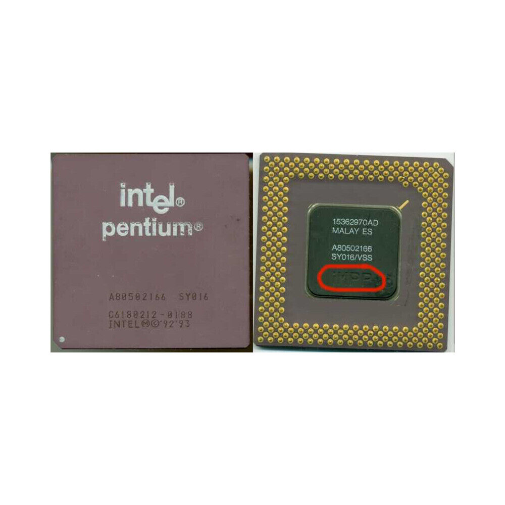 Intel Pentium 166 CPU Non-MMX A80502166 SY016 Socket 7 Processor