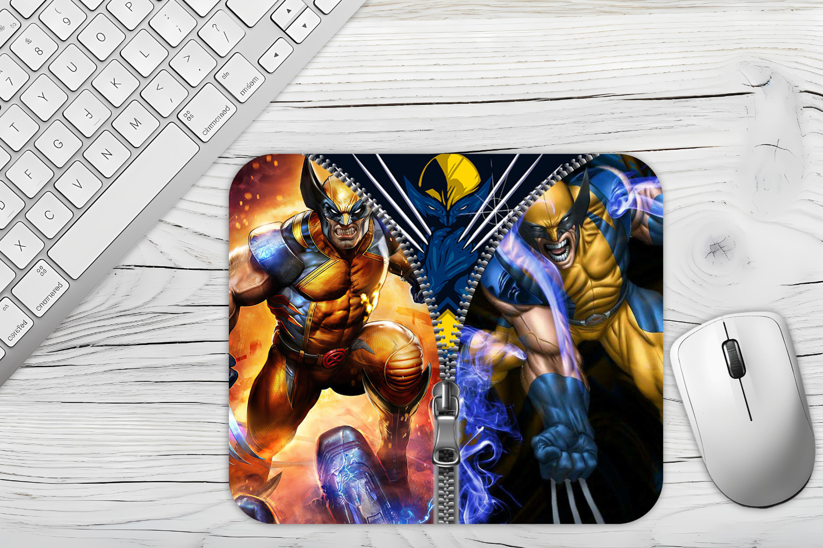 Wolverine Zipper Dual Design Neoprene Mouse Pad 9.4 x 7.8  Home Work or School