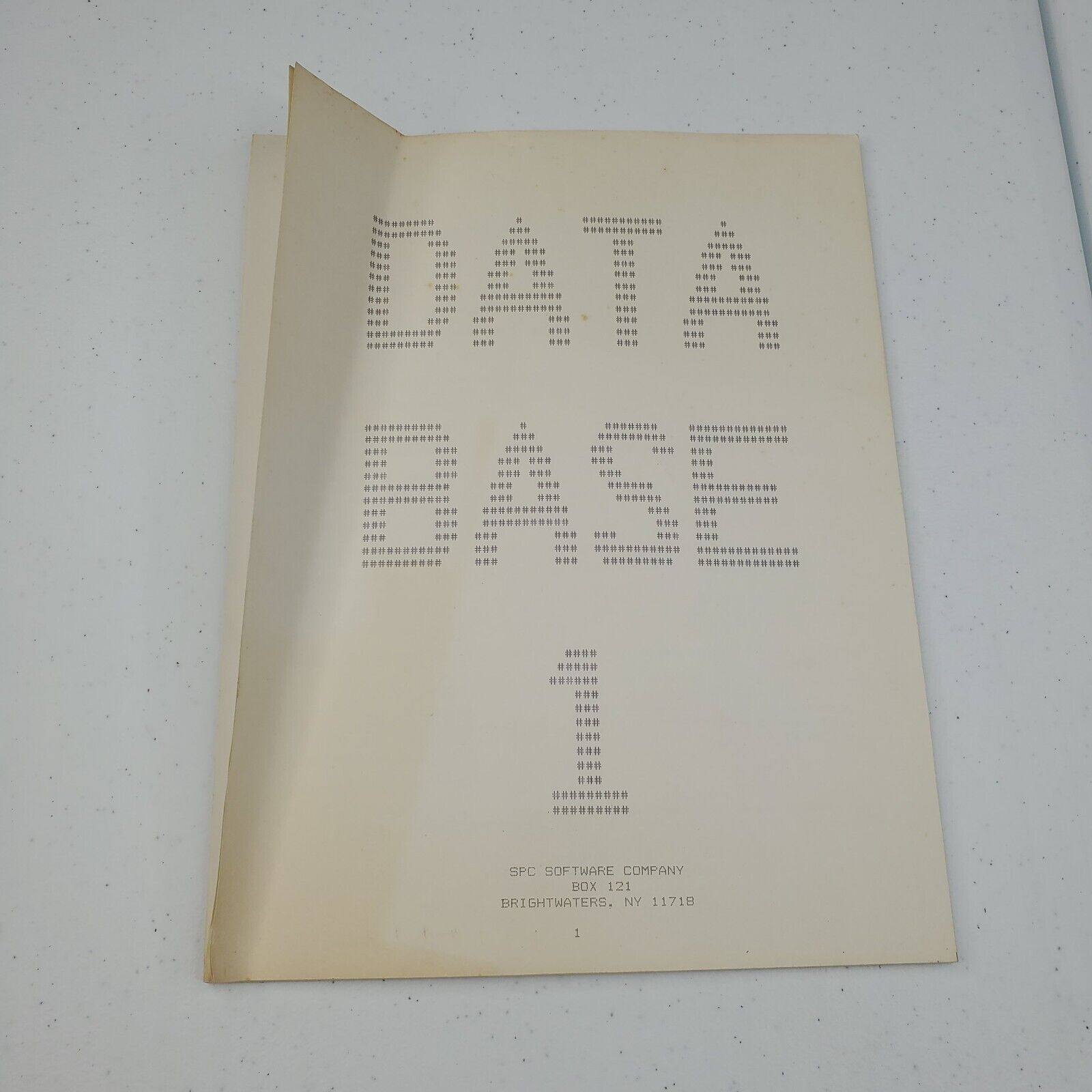 TI-99/4A Data Base 1 Computer Game Manuel Instructions Only Guide SPC Software