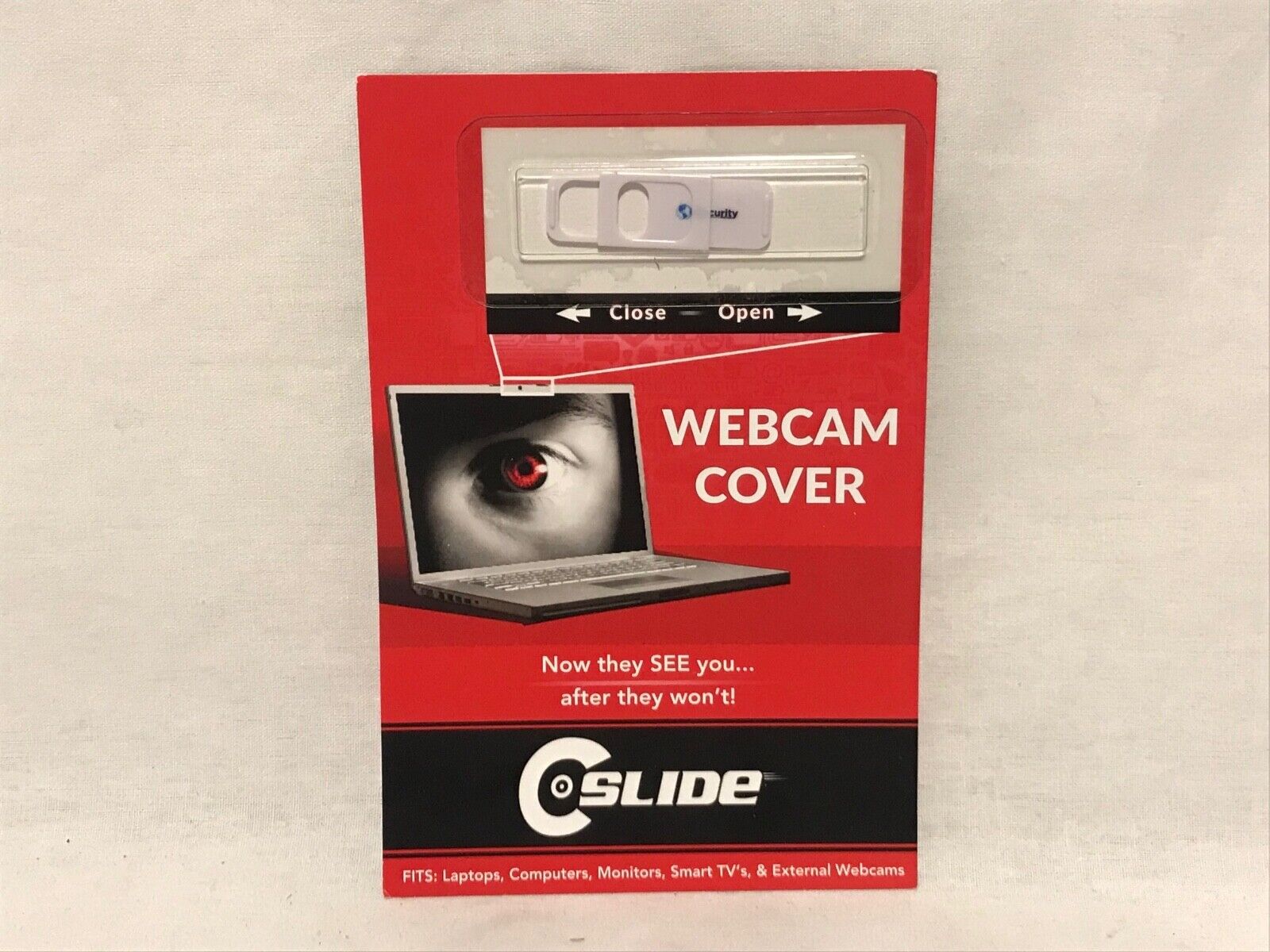 The Original Sliding Webcam Cover | C-Slide White Stalker Blocker 