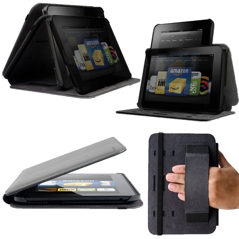 Marware Durable Leather Rotating Hard Shell Stand Case for Kindle Fire HD 7\
