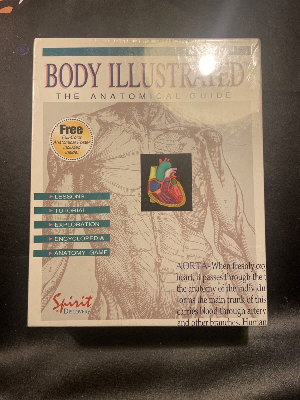 Rare Vintage Computer Body Illustrated Anatomcal Guide 92 PC Disks Spirit