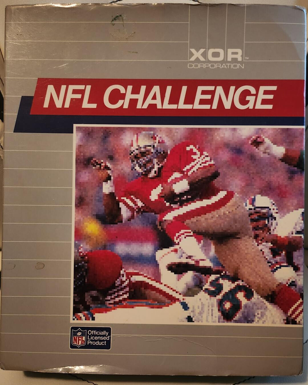 IBM PC Game 1985 NFL Challenge XOR Co Complete Box Disks Manuals Rare VHTF 