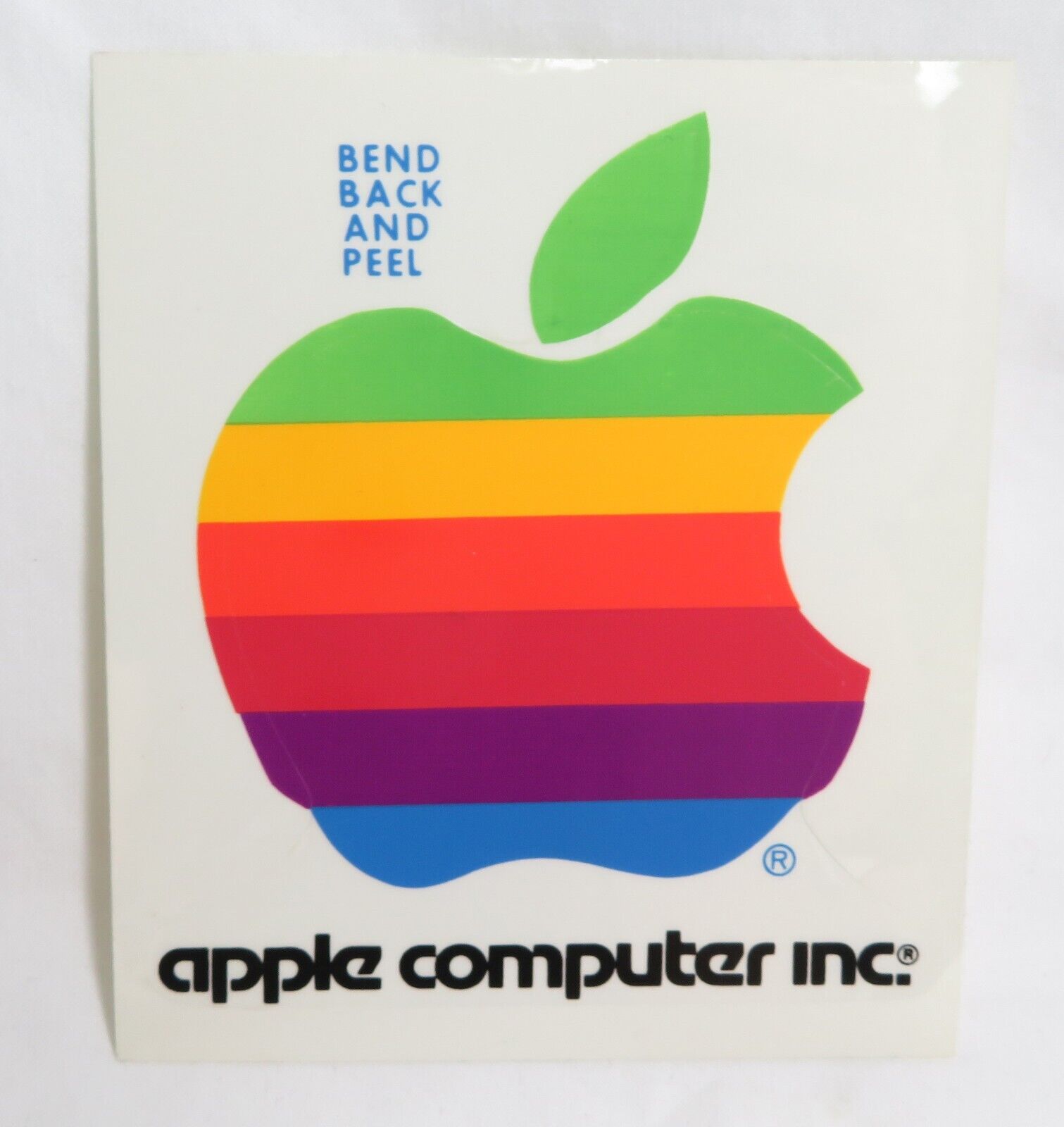 Vintage 1970\'s EARLY Apple Computer Inc. Rainbow Logo Sticker 3\