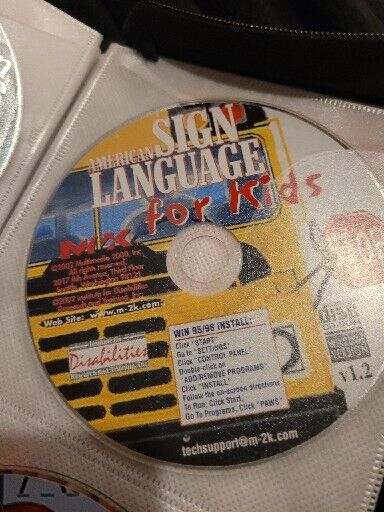 American Sign Language ASL for Kids CD-ROM Software 2001 Multimedia G1