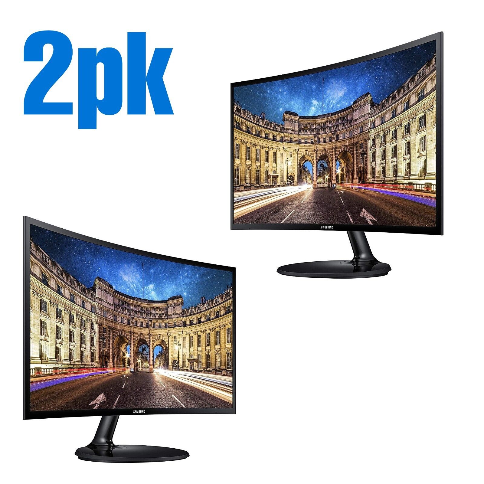 Samsung C24F390FHN CF390 Series 24 inch Curved LED Monitor - 2 PACK