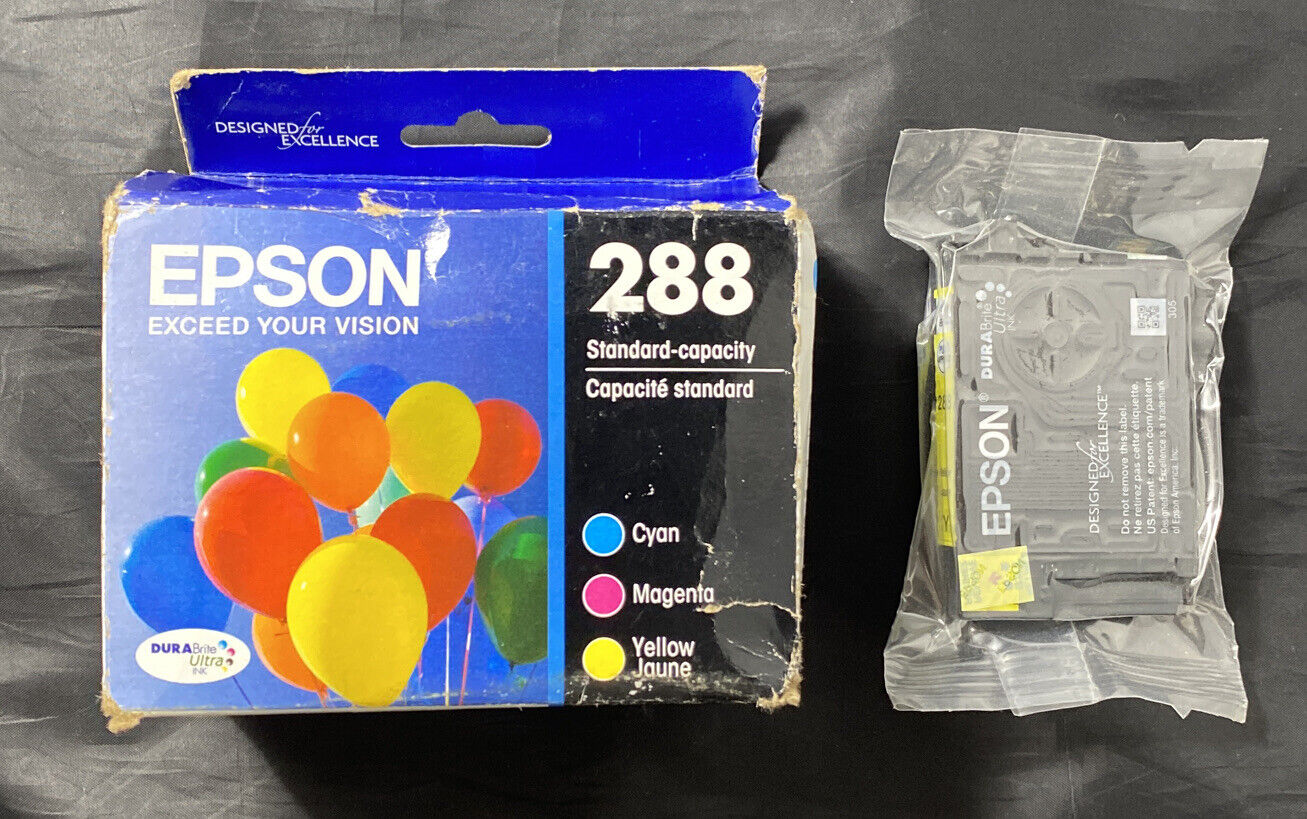 (Expired) Genuine Epson 288 Color 3 Combo Pack + Extra Yellow Ink 4/21