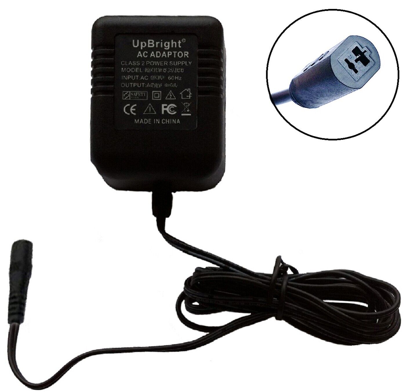 12V AC/AC Adapter For Fiber Optic Santa Claus Head Face Color Changing Tabletop