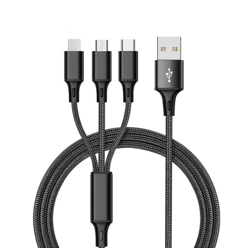 Lot of 10X 3 in 1 USB Charger Cable 3A Fast Charging For iPhone Samsung Android