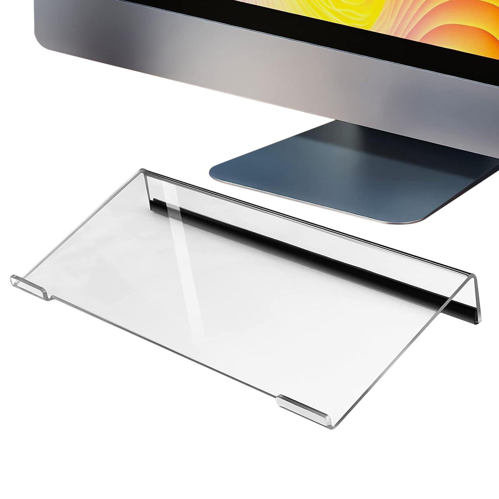 Computer Keyboard Holder Clear Acrylic Tilted Keyboard Stand For Office Desk