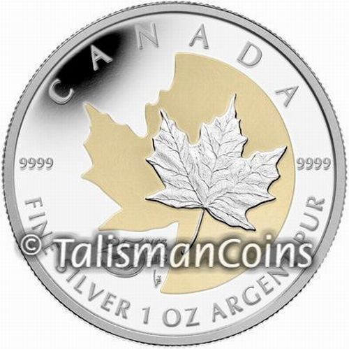 Canada 2013 SILVER MAPLE LEAF 25th Anniversary $5 1 Oz Gold Plating in FULL OGP