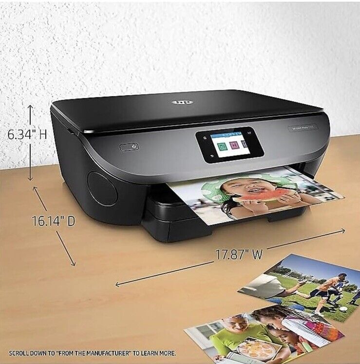 HP ENVY Photo 7155 All-in-One Printer Scan Copy Photo 14 ppm Color Black K7G93A