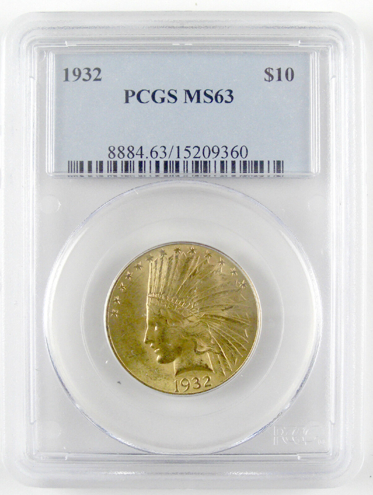 $10 Indian Head Gold Eagle PCGS MS63 Coin Ten Dollar  *