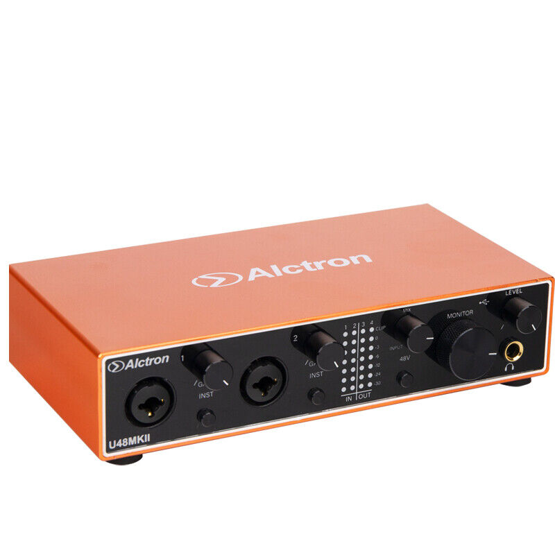 External USB Sound Card Audio Recording Interface Dual Channels for PC Phones