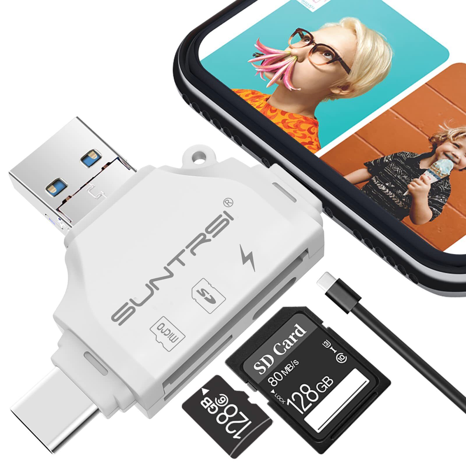 SD/Micro SD Card Reader for iPhone/ipad/Android/Mac/Computer/Camera,Portable ...