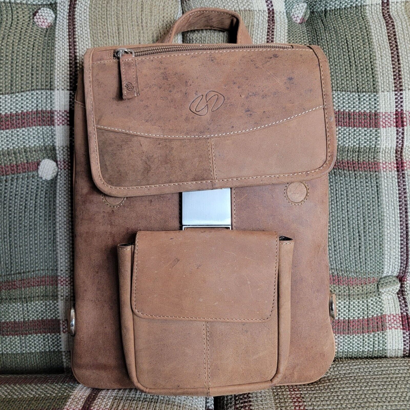 Michael Santoro Design Premium Leather Briefcase Backpack MacCase Casual Formal