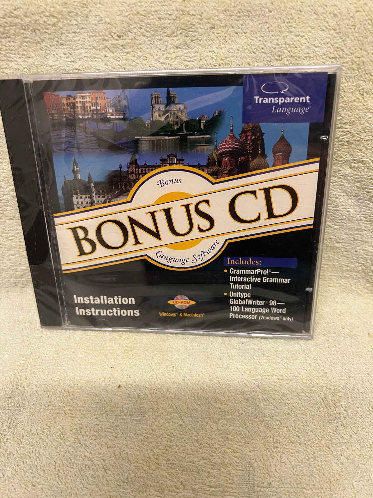 Transparent Language Bonus CD Software Windows Macintosh Grammar New