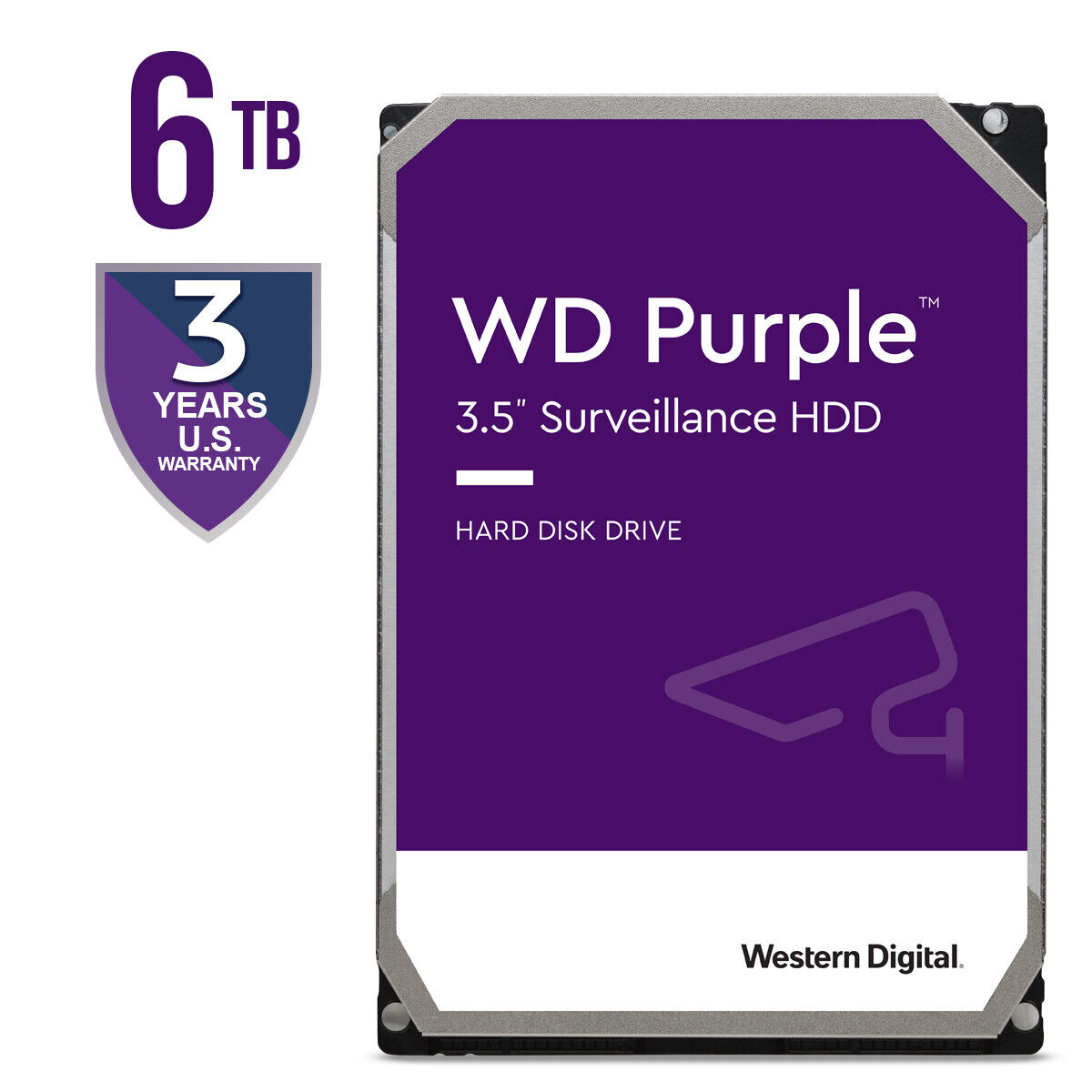 WD Purple 6TB Internal Hard Drive 256MB 5400 RPM Surveillance HDD 3.5