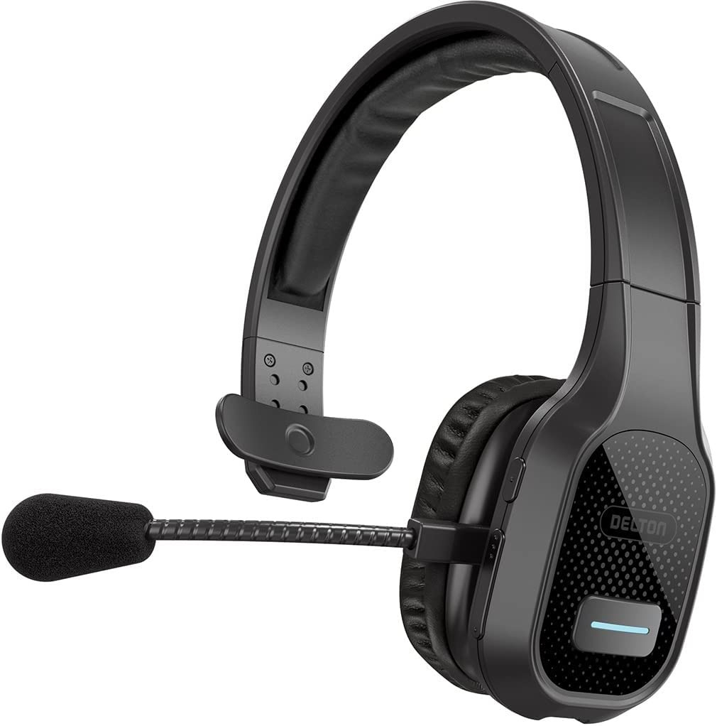 Delton Professional Wireless Computer Headset with Mic | on Ear Bluetooth 5.0 Wi