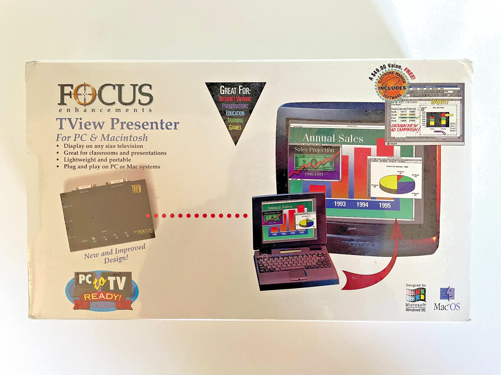 Focus Enhancements TView Presenter PC to TV Video Converter | NEW IN BOX
