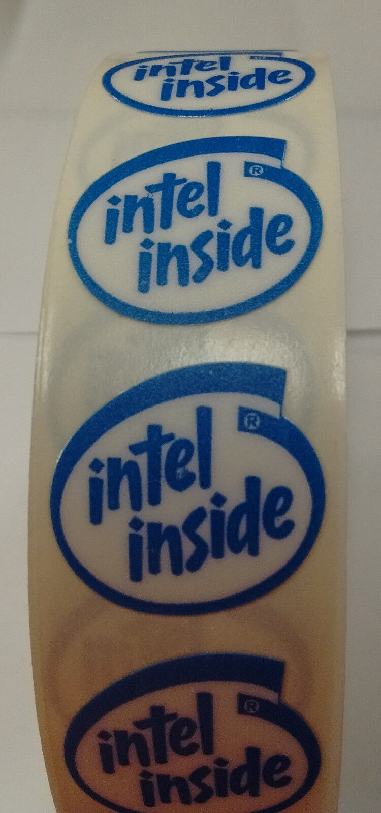 10 pcs Blue Old School vintage Intel Inside stickers