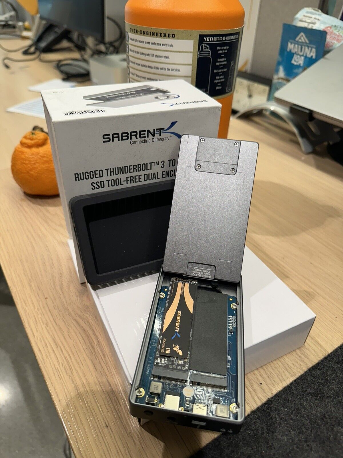 SABRENT Thunderbolt 3 to Dual NVMe M.2 SSD Tool Free Enclosure