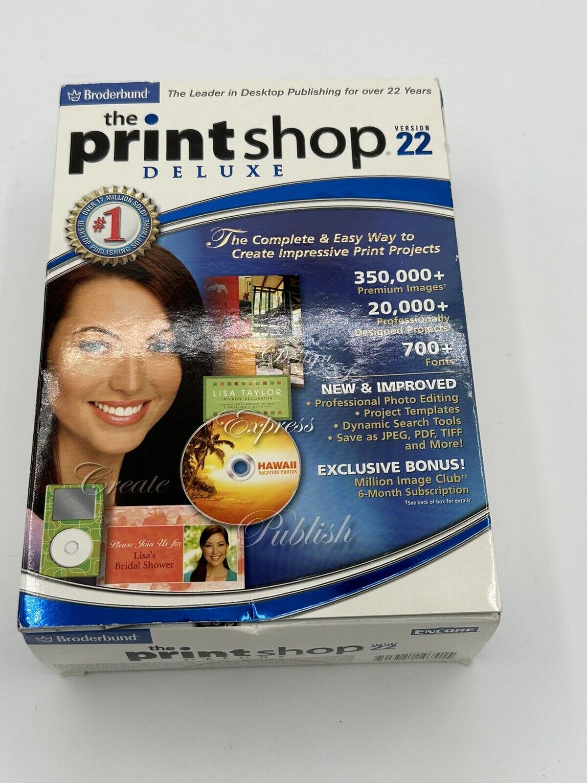 Broderbund The Print Shop Version 22 Deluxe Printing and Photo Editing.