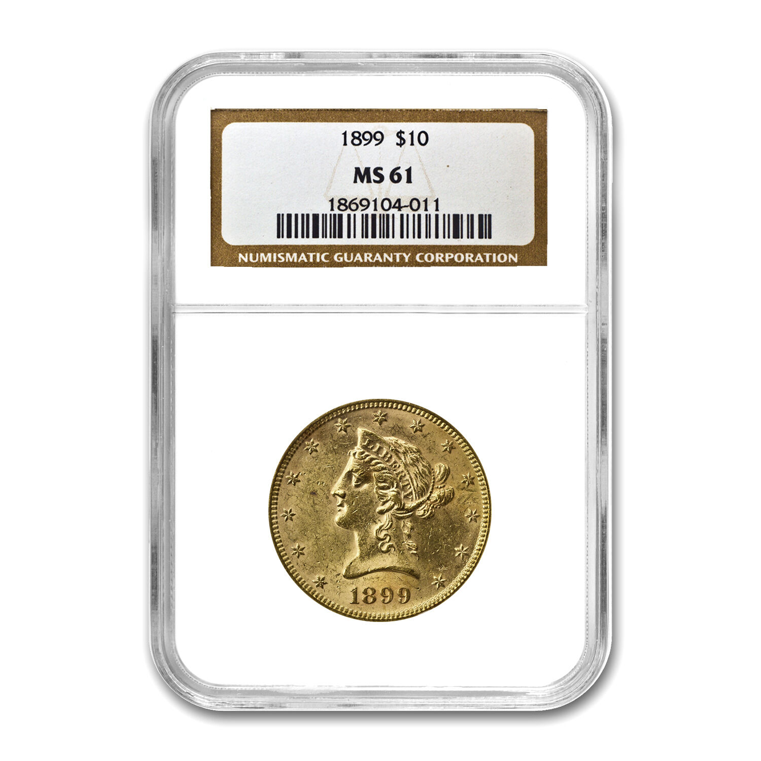 $10 Liberty Gold Eagle Coin - Random Year - MS-61 NGC - SKU #23197